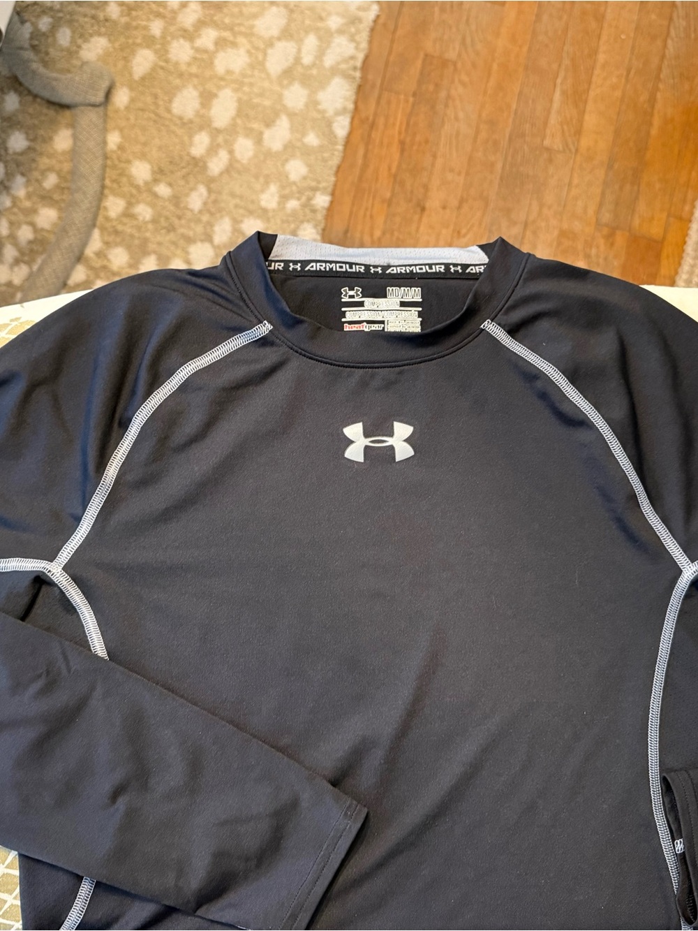Under Armour Men's Black Long-Sleeve Heatgear Compression Top. ⚾️⚾️